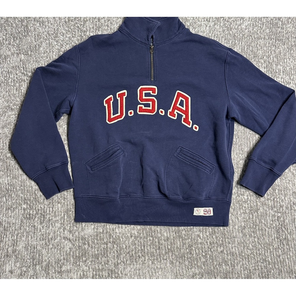 Polo Ralph Lauren Sweatshirt Womens L Team USA 2020 Olympics 1/4 Zip Pullover